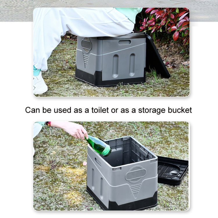 Skorter | Auto Folding Portable Toilet Outdoor Emergency Mobile Toilet (Dark Gray)
