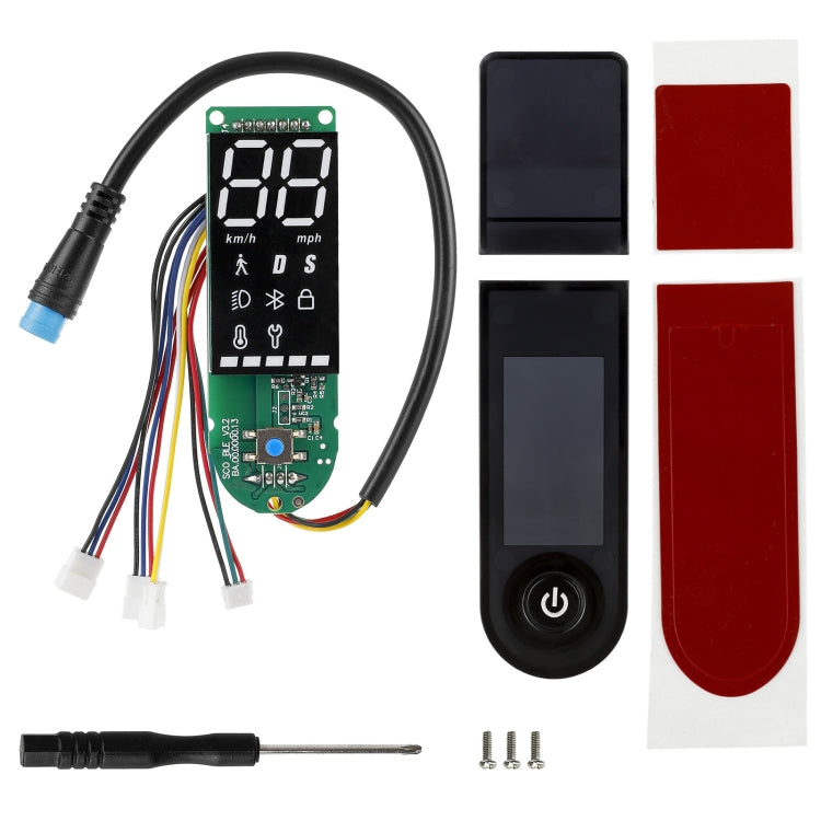 Skorter | For Xiaomi Electric Scooter Pro/Pro 2/1S Four-Wire Double Brake Bluetooth Board Set, Spec: With Switch Panel