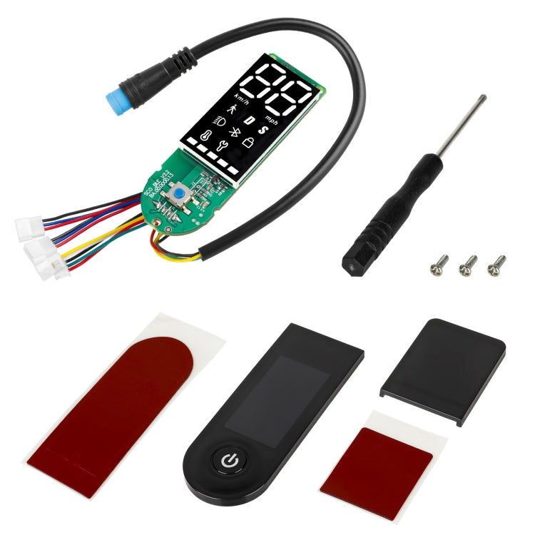 Skorter | For Xiaomi Electric Scooter Pro/Pro 2/1S Four-Wire Double Brake Bluetooth Board Set, Spec: With Switch Panel