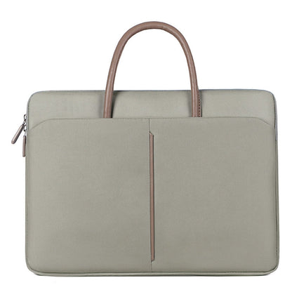 Skorter | 14 -14.6 Inch Oxford Fabric Laptop Bag for Men and Women Briefcase with PU Handle (Gray Green)