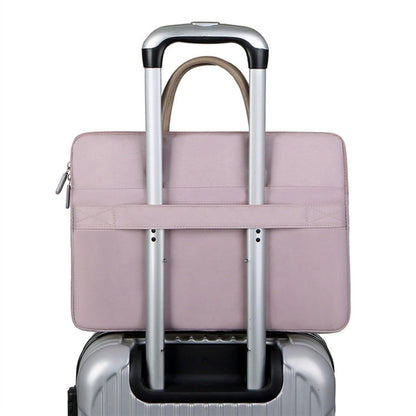 Skorter | 14 -14.6 Inch Oxford Fabric Laptop Bag for Men and Women Briefcase with PU Handle (Gray Green)