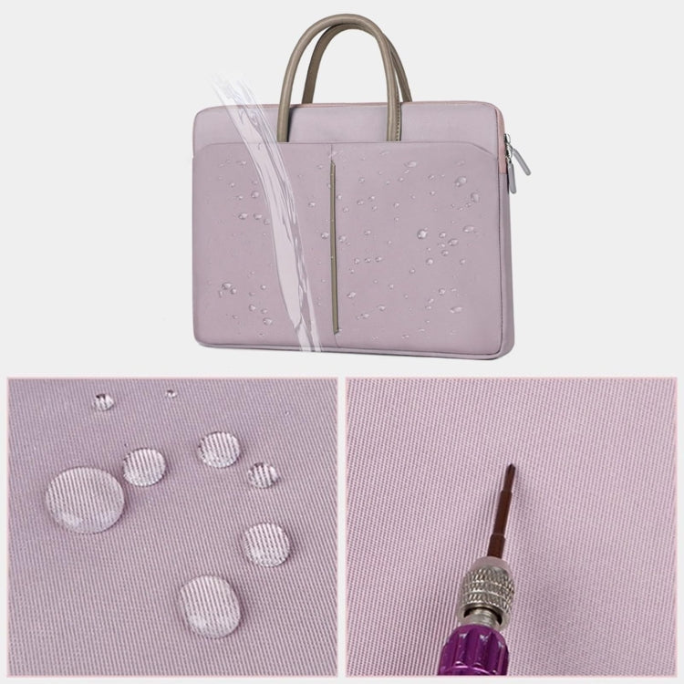 Skorter | 14 -14.6 Inch Oxford Fabric Laptop Bag for Men and Women Briefcase with PU Handle (Gray Green)