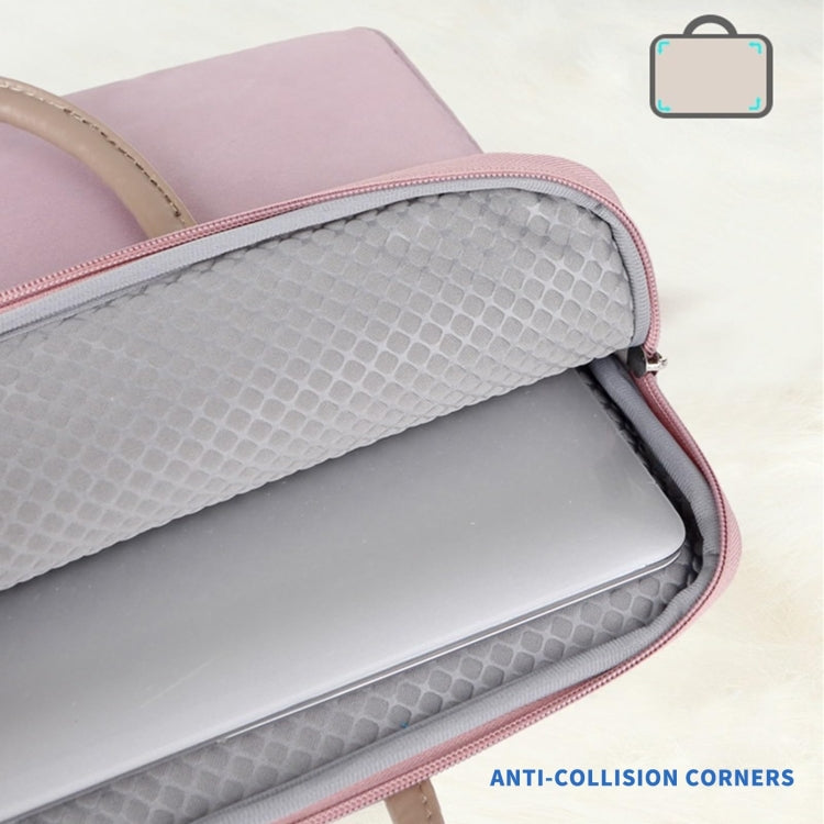 Skorter | 14 -14.6 Inch Oxford Fabric Laptop Bag for Men and Women Briefcase with PU Handle (Gray Green)