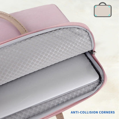 Skorter | 14 -14.6 Inch Oxford Fabric Laptop Bag for Men and Women Briefcase with PU Handle (Gray Green)