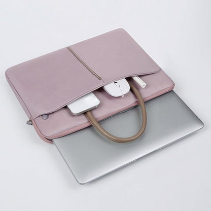 Skorter | 14 -14.6 Inch Oxford Fabric Laptop Bag for Men and Women Briefcase with PU Handle (Gray Green)