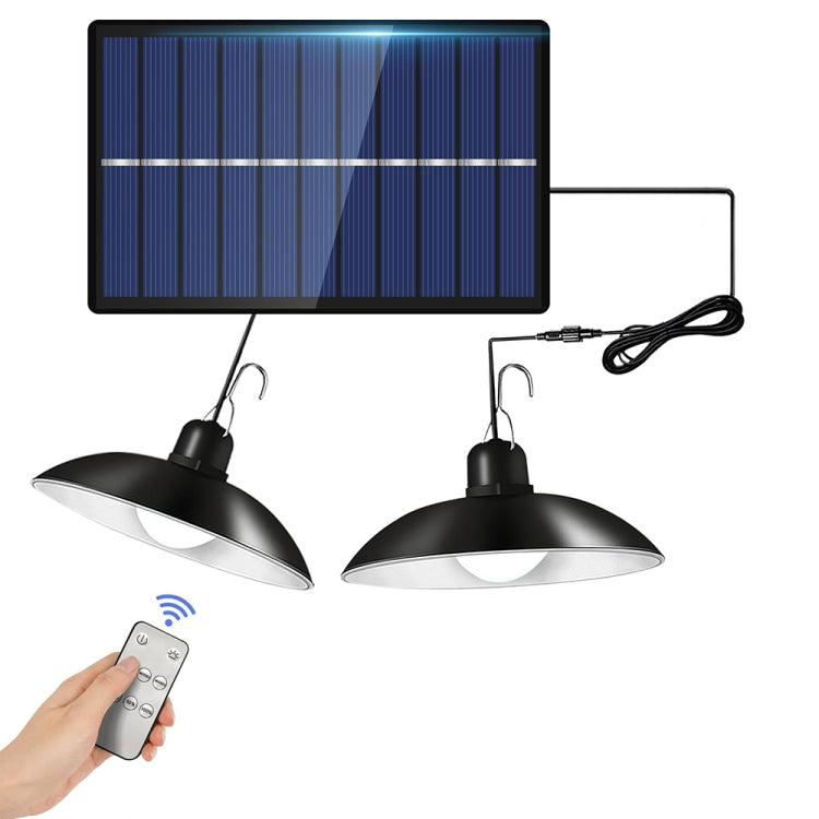 Skorter | IP65 Waterproof Outdoor Solar LED Pendant Light Indoor Lighting, Specification: Double White Light with Remote Control