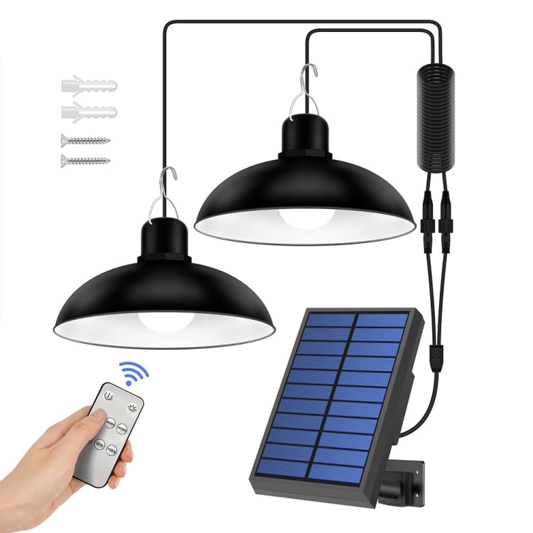 Skorter | IP65 Waterproof Outdoor Solar LED Light Bulb Chandelier Indoor Lights, Specification: Simple White Light with Remote Control