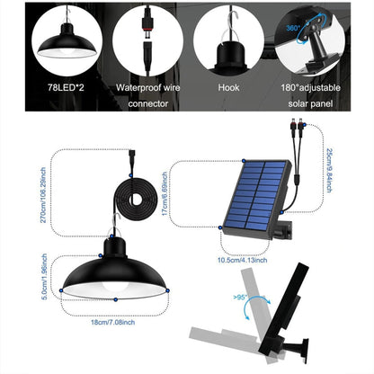 Skorter | IP65 Waterproof Outdoor Solar LED Light Bulb Chandelier Indoor Lights, Specification: Simple White Light with Remote Control