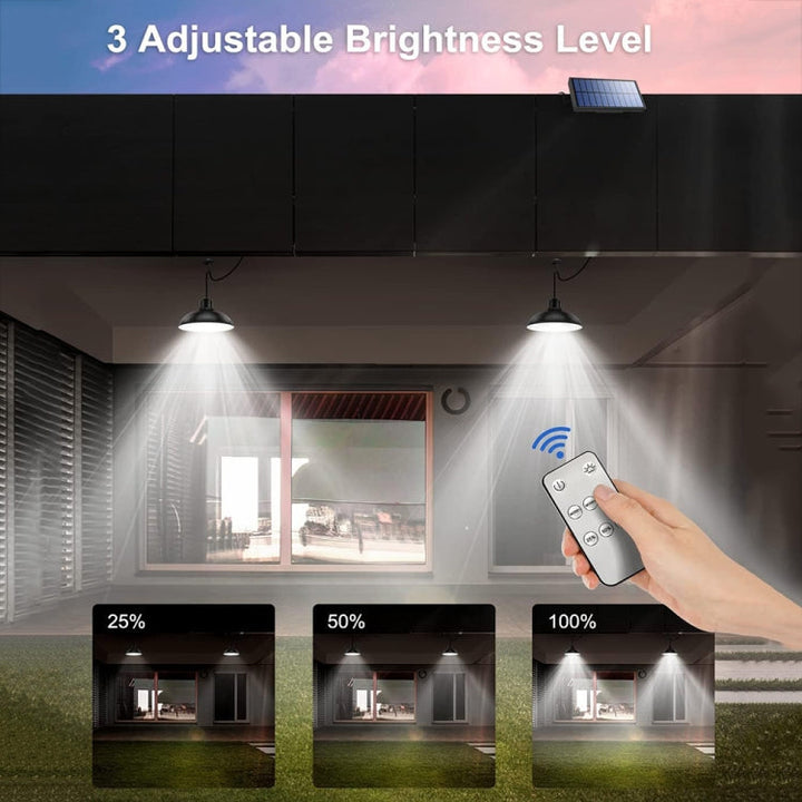 Skorter | IP65 Waterproof Outdoor Solar LED Light Bulb Chandelier Indoor Lights, Specification: Simple White Light with Remote Control