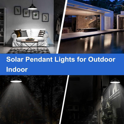 Skorter | IP65 Waterproof Outdoor Solar LED Light Bulb Chandelier Indoor Lights, Specification: Simple White Light with Remote Control