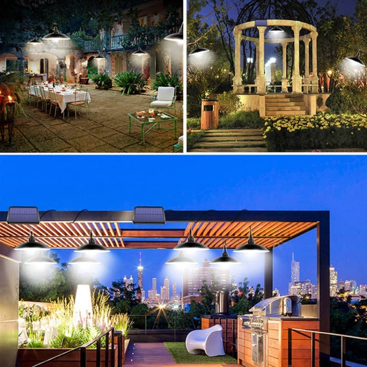 Skorter | IP65 Waterproof Outdoor Solar LED Light Bulb Chandelier Indoor Lights, Specification: Simple White Light with Remote Control
