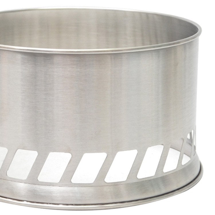 Skorter | Outdoor Portable Round Wood Stove Charcoal Stove Solid Alcohol Stove Thick Stainless Steel Picnic Stove