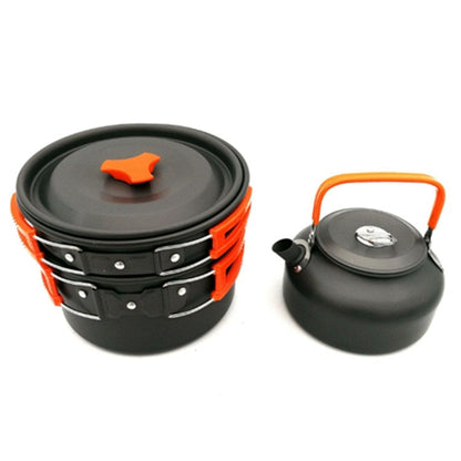 Skorter | Outdoor Supplies Camping Portable Teapot Set Pot Set(Black Handle)