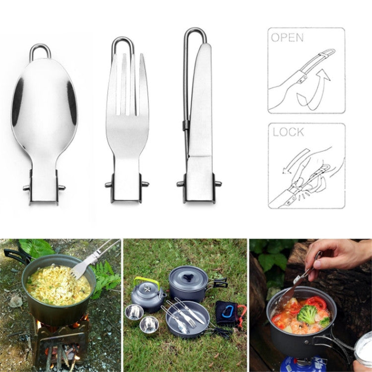 Skorter | Outdoor Supplies Camping Portable Teapot Set Pot Set(Black Handle)