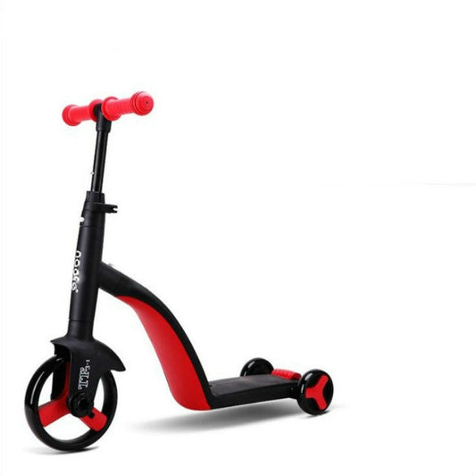 Skorter | nadle FoldableThree-wheeled Three-mode Balance Bicycle Child Scooter(Red)