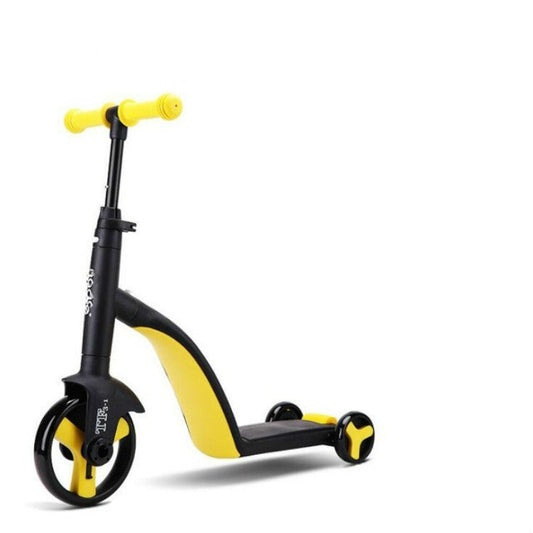 Skorter | nadle FoldableThree-wheeled Three-mode Balance Bicycle Child Scooter(Yellow)