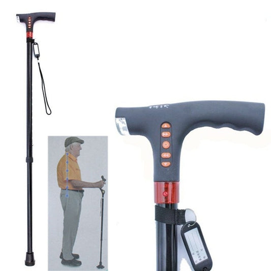 Skorter | Ten-speed Adjustable Cane With Light And Radio Alarm For The Elderly
