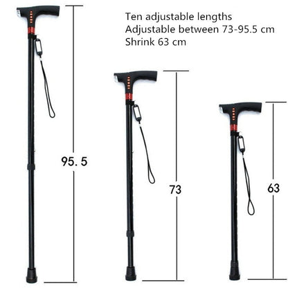 Skorter | Ten-speed Adjustable Cane With Light And Radio Alarm For The Elderly
