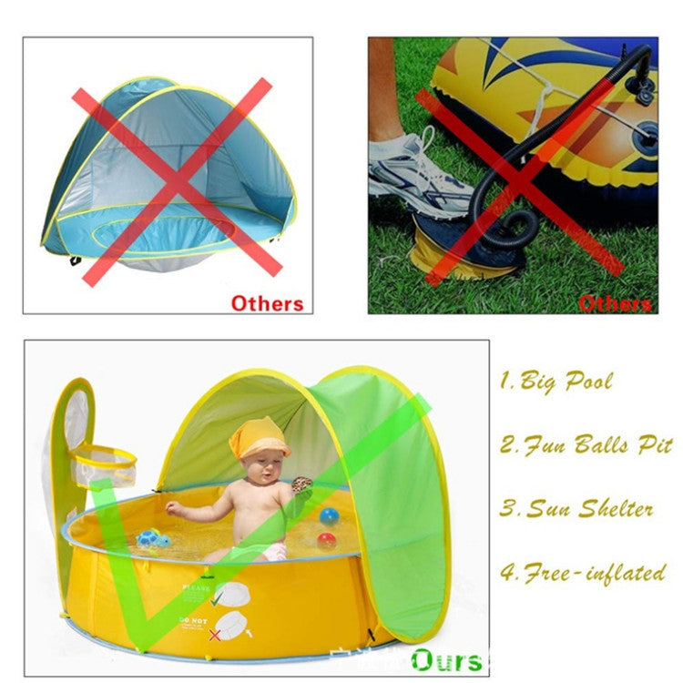 Skorter | Childrens Tent Game House Automatic Speed Open Beach Pool Tent