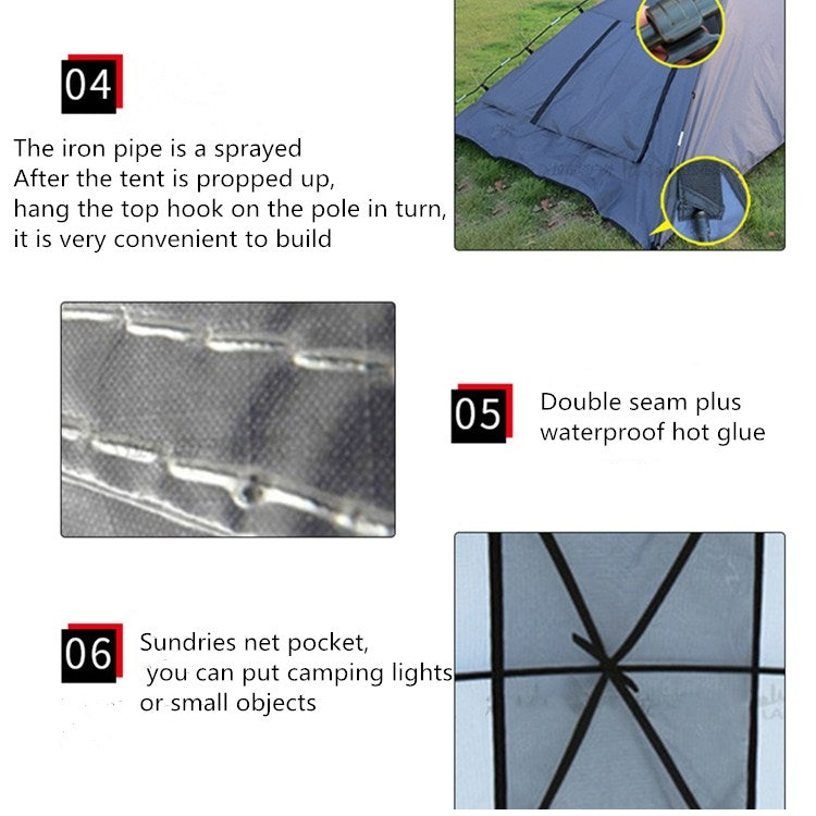 Skorter | Laputa Outdoor Self-driving Barbecue Camping Vehicle Tail Car Side Tent, Color:Silver Coated