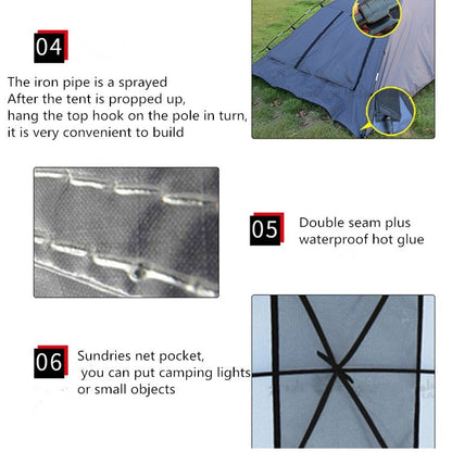 Skorter | Laputa Outdoor Self-driving Barbecue Camping Vehicle Tail Car Side Tent, Color:Silver Coated