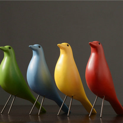 Skorter | Resin Craft Bird Figurine Office Ornaments Home Decoration Accessories (Black)