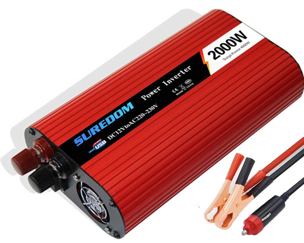 Skorter | Power Inverter DC 12V to 230V AC Converter with Universal Socket AC Outlets