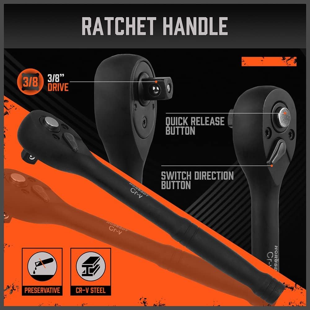 Skorter | 3/8inch Drive Impact Socket Set 50Piece