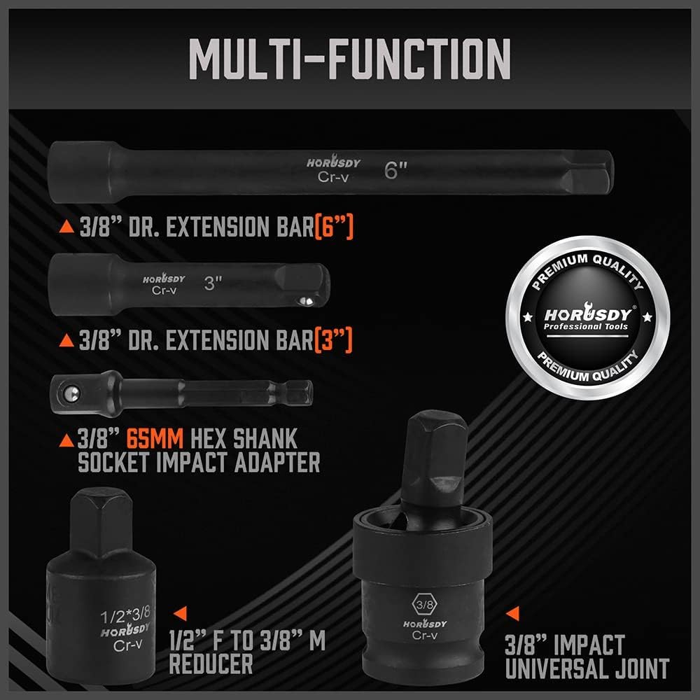 Skorter | 3/8inch Drive Impact Socket Set 50Piece