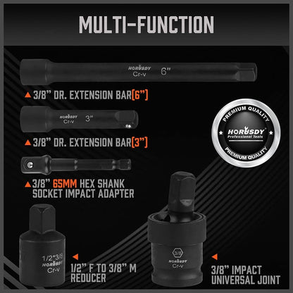 Skorter | 3/8inch Drive Impact Socket Set 50Piece