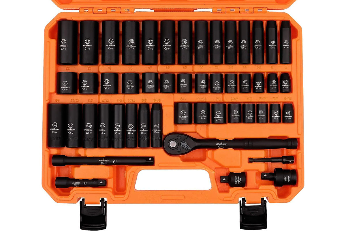 Skorter | 3/8inch Drive Impact Socket Set 50Piece