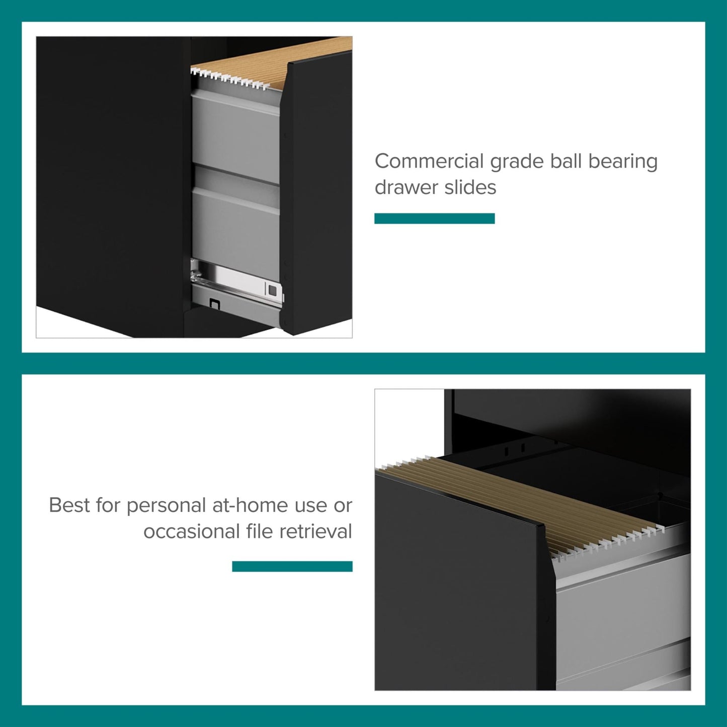 Skorter | 3-Tier Mobile File Cabinet