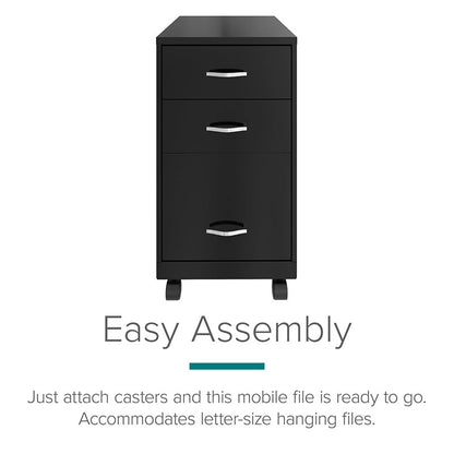 Skorter | 3-Tier Mobile File Cabinet