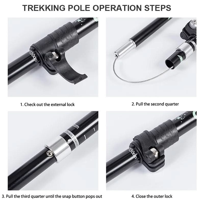 Skorter | Ultralight Telescoping Trekking Poles for Secure Grip While Hiking