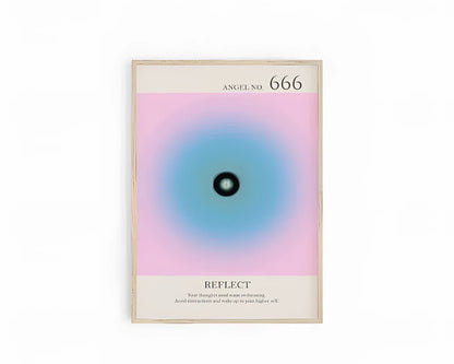 Skorter | Angel Number 666 Poster: Spiritual Awakening & Meditation Decoration