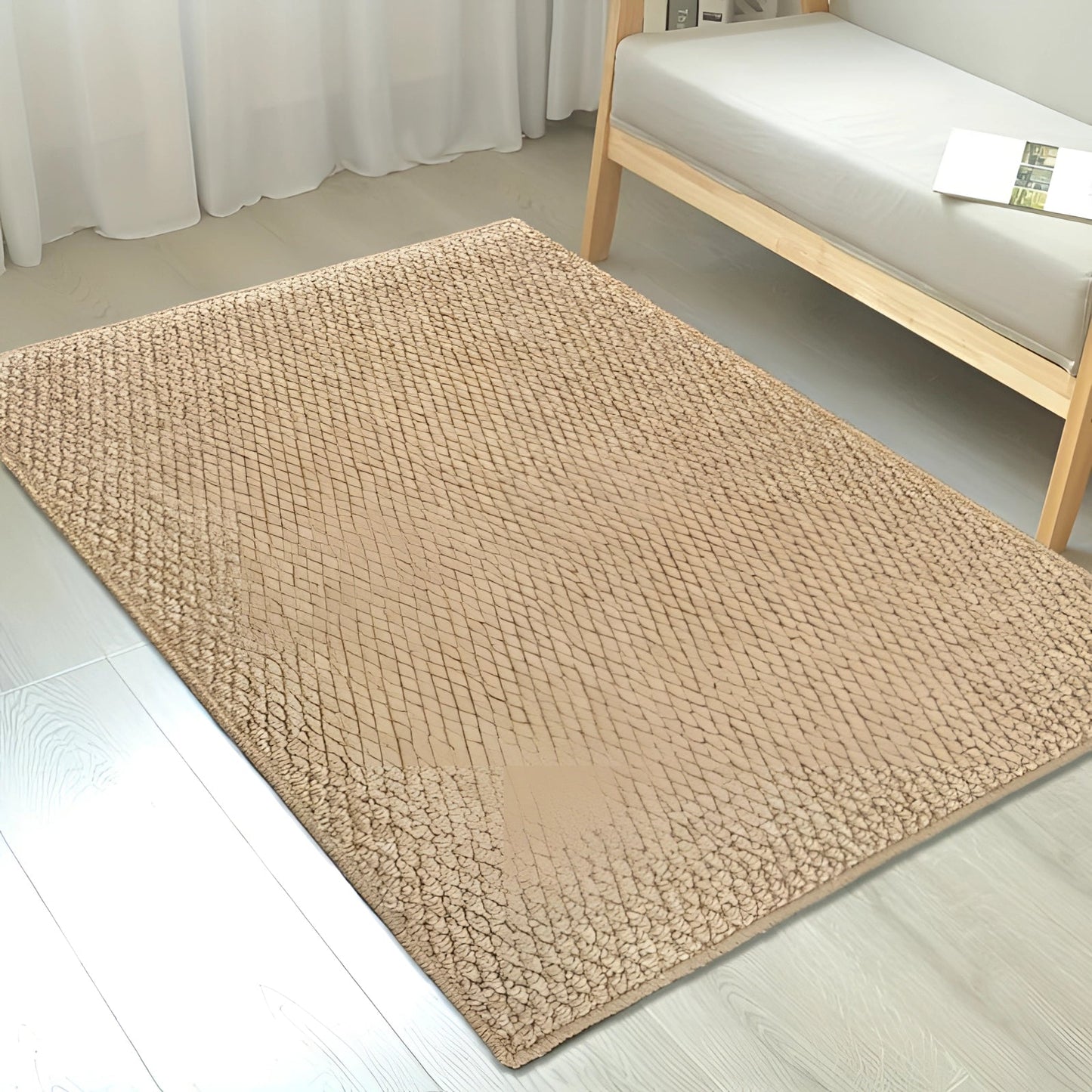 Skorter | Eco-friendly beige indoor doormat - Large, non-slip & washable
