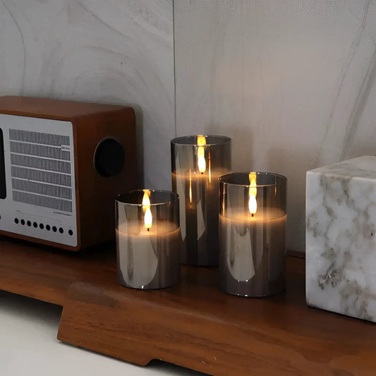 Skorter | Realistic LED. Flameless Candle Set - Battery Operated, Smokeless, Decorative