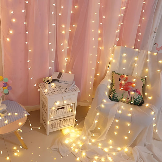 Skorter | Warm White Battery LED String Lights - Cozy Indoor Bedroom Decoration