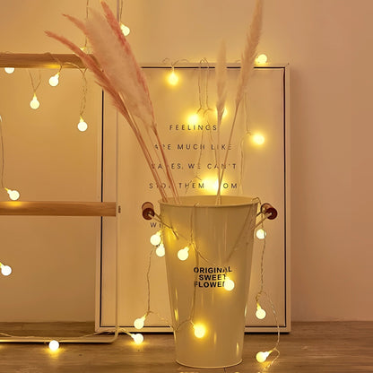 Skorter | Warm White Battery LED String Lights - Cozy Indoor Bedroom Decoration