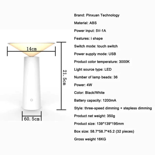 Skorter | LuminousEase - Wireless Lamp with Remote Control
