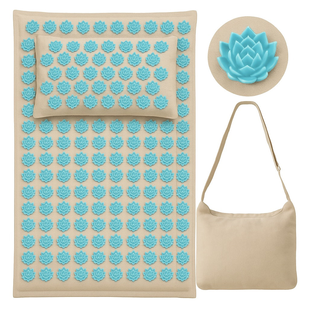 Skorter | Acupressure mat with Pillow and 5500 Pressure Points – The Florapress Relaxation Set