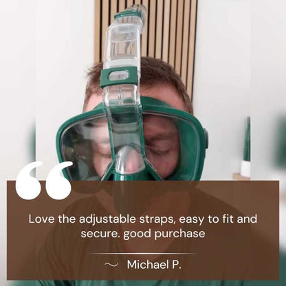 Skorter | Foldable Snorkel Mask with Anti-Fog Lens and Adjustable Strap for Easy Underwater Exploration