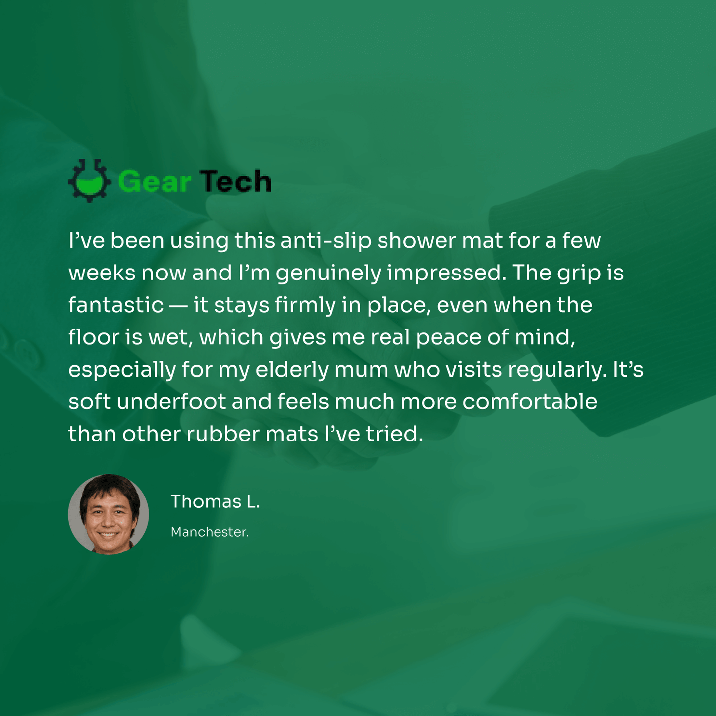 Skorter | Antislip Shower Mat | Hygienic, Mold Resistant & Comfortable for Safe Bathroom Use