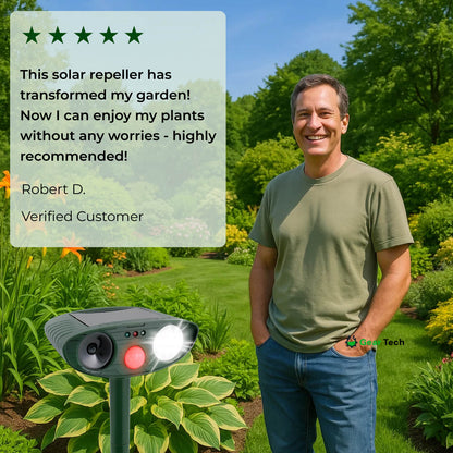 Skorter | Solar-Powered Ultrasonic Deer Repeller - Effective Deer Deterrent for Gardens & Yards in 48 Hours