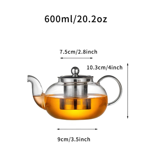 Skorter infuser round in borosilicate glass