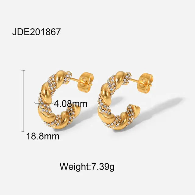 Skorter | 18K gold-plated hoops