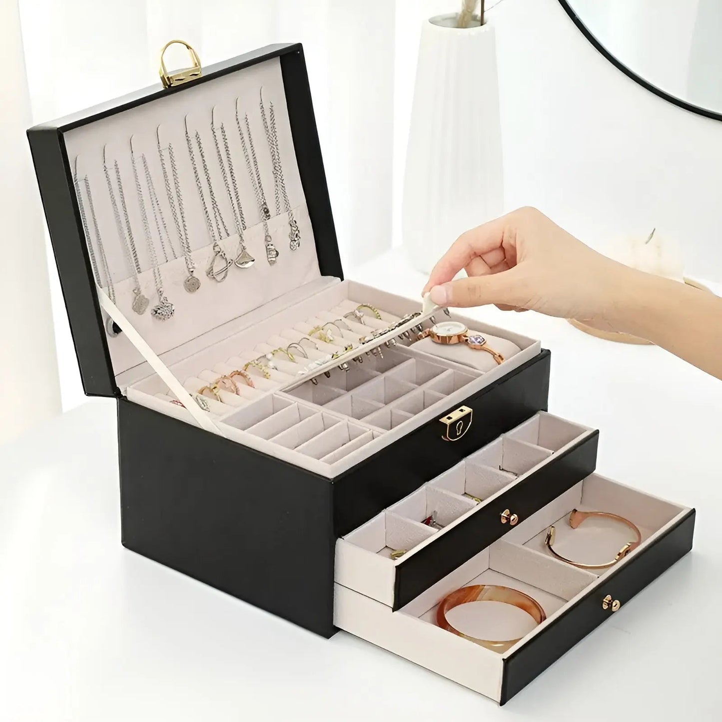 Skorter | EleganceBox Luxury Jewelry Box – Multiple Storage Box for Jewelry