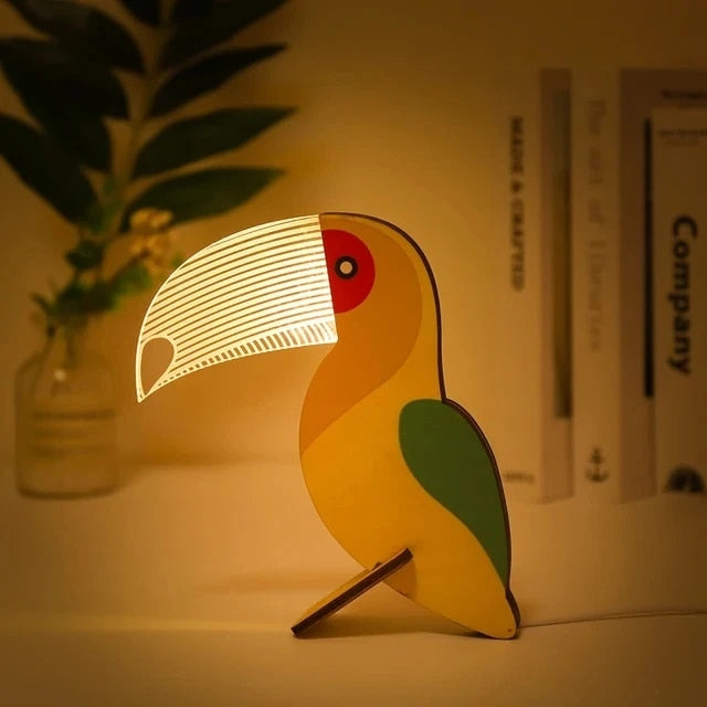 Skorter | Animal LED Night Light Wooden Acrylic Table USB Lights