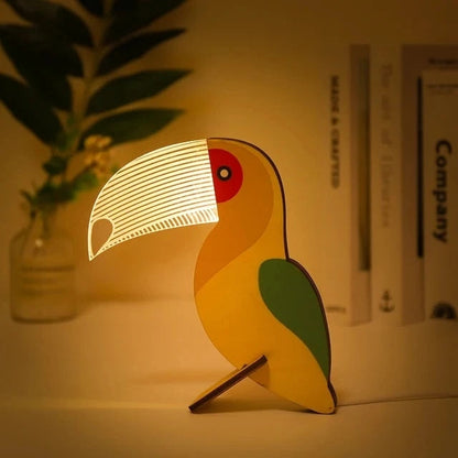 Skorter | Animal LED Night Light Wooden Acrylic Table USB Lights
