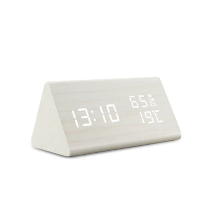 Skorter | Elora Wooden LED Alarm Clock Digital Display